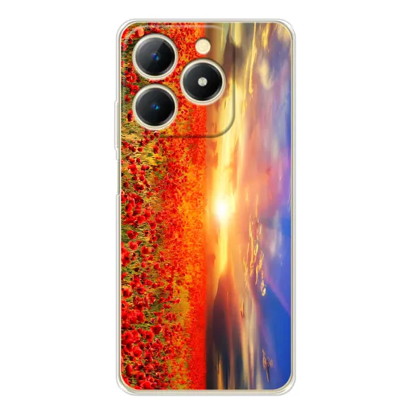 Чехол с принтом «Поле тюльпанов» для Realme Note 70T