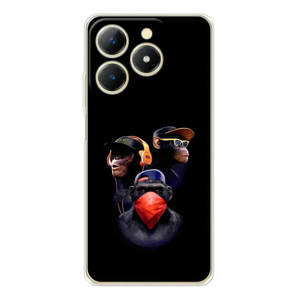 Чехол с принтом «Три обезьяны» для Realme Note 70T
