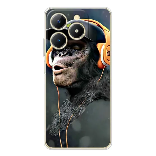 Чехол с принтом «В наушниках» для Realme Note 70T