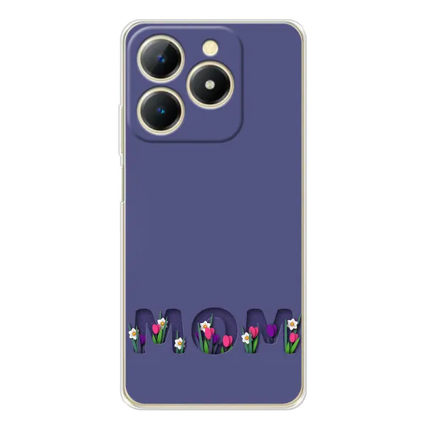 Чехол с принтом «Мама в цветах» для Realme Note 70T