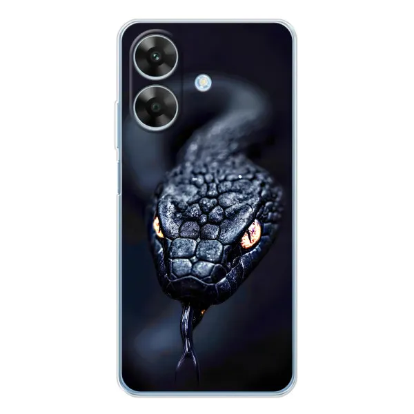 Чехол с принтом «Черная змея» для Realme Note 70T Чехол с принтом «Черная змея» для Realme Note 70T