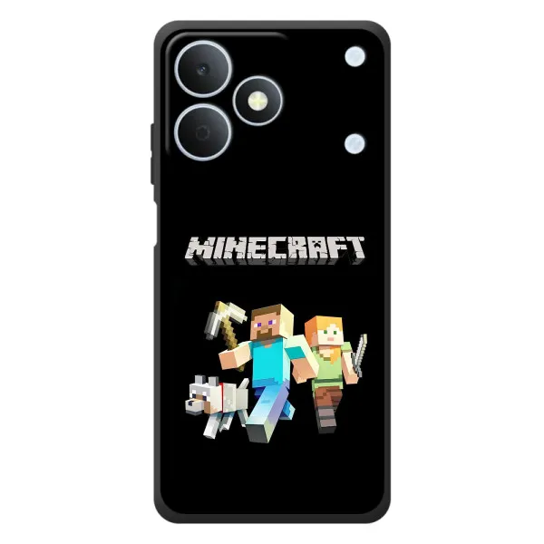 Чехол с принтом «герои Minecraft» для Realme Note 80