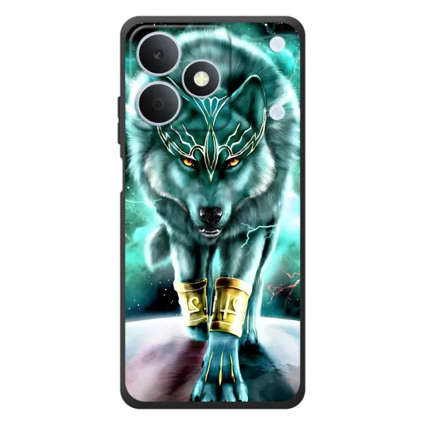 Чехол с принтом «Яркий волк» для Realme Note 80