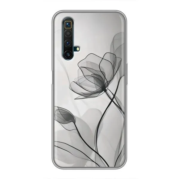 Чехол с принтом «Черные цветы» для Realme X50