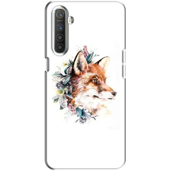 Чехол с принтом «Лисичка в цветочках» для Realme XT Чехол с принтом «Лисичка в цветочках» для Realme XT
