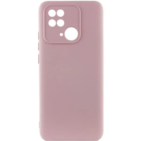 Чохол Silicone Cover Lakshmi Full Camera (AAA) для Xiaomi Redmi 10C — Рожевий — фото 1