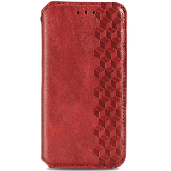 Кожаный чехол-книжка GETMAN Cubic (PU) для Xiaomi Redmi 10C — Красный — фото 1 Кожаный чехол-книжка GETMAN Cubic (PU) для Xiaomi Redmi 10C — Красный — фото 1