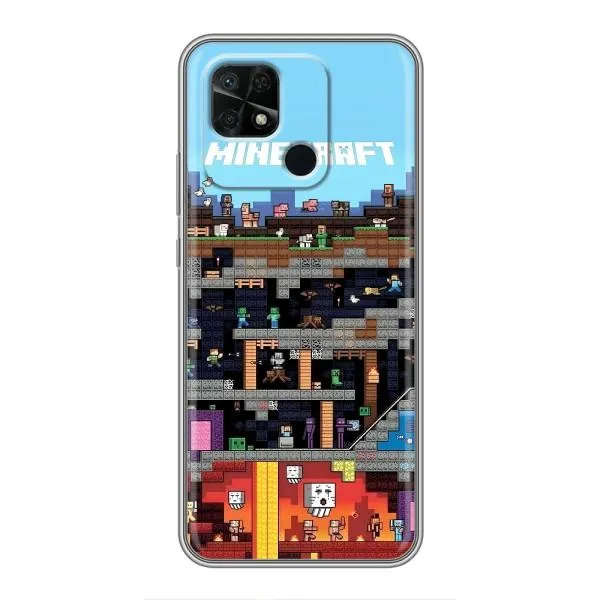 Чохол з принтом «фон Minecraft» для Xiaomi Redmi 10C Чохол з принтом «фон Minecraft» для Xiaomi Redmi 10C