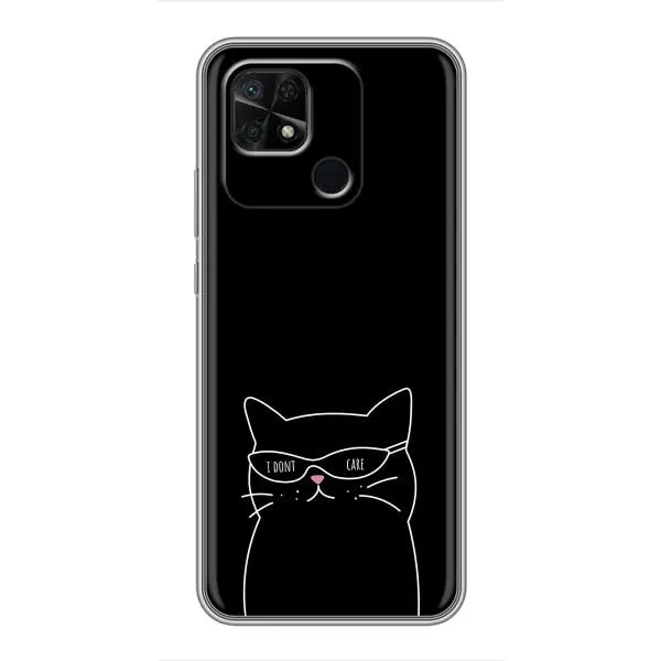 Чехол с принтом «Равнодушный кот» для Xiaomi Redmi 10C