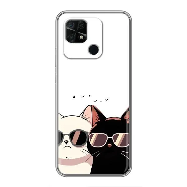 Чехол с принтом «Коты в очках» для Xiaomi Redmi 10C