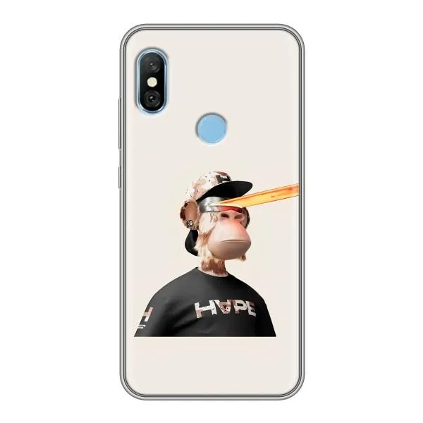 Чехол с принтом «обезьяна NFT в очках» для Xiaomi Redmi 6 pro