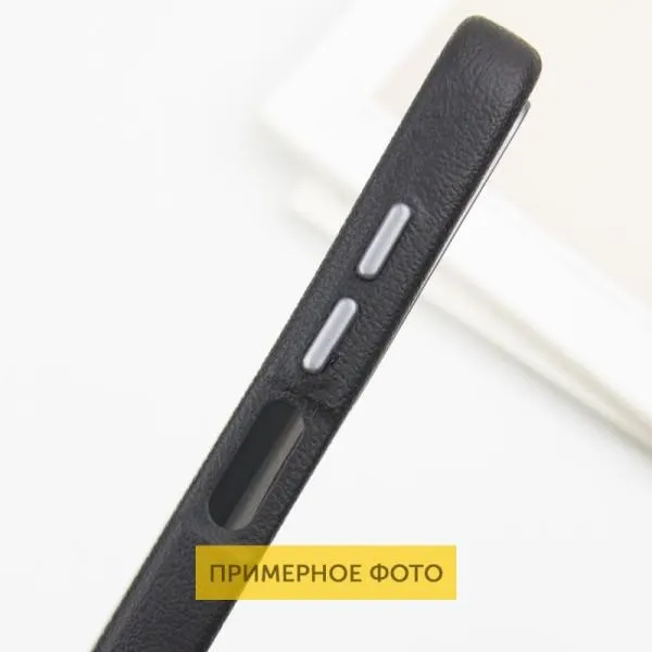 Шкіряний чохол Leather Case Metal Buttons для Xiaomi Redmi 9C — Чорний — фото 4 Шкіряний чохол Leather Case Metal Buttons для Xiaomi Redmi 9C — Чорний — фото 4
