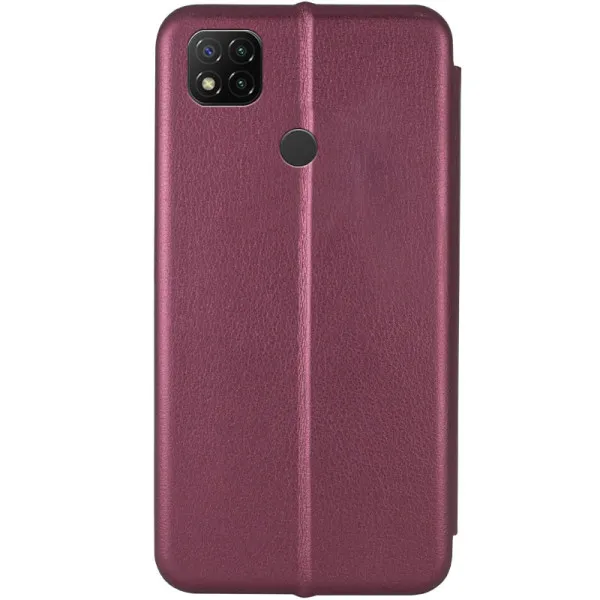 Кожаный чехол-книжка Classy для Xiaomi Redmi 9C / 10A — Бордовый — фото 2