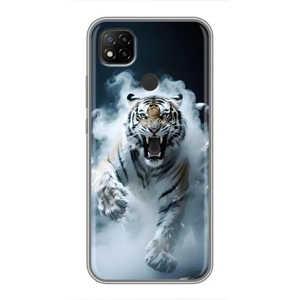 Чехол с принтом «Белый тигр в дыму» для Xiaomi Redmi 9c Чехол с принтом «Белый тигр в дыму» для Xiaomi Redmi 9c