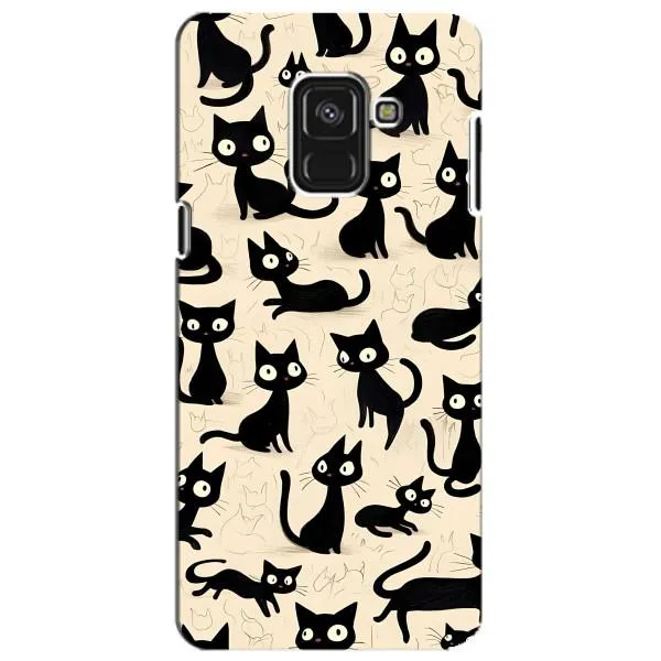Чехол с принтом «Черные коты» для Samsung Galaxy A8 Plus 2018 (A730F)