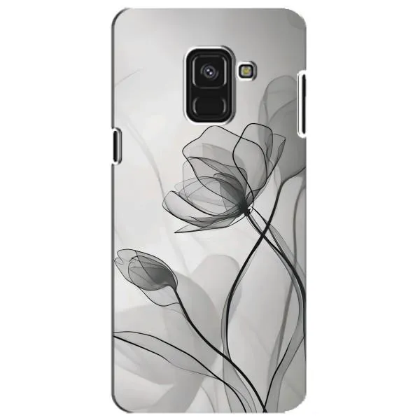 Чехол с принтом «Черные цветы» для Samsung Galaxy A8 Plus 2018 (A730F) Чехол с принтом «Черные цветы» для Samsung Galaxy A8 Plus 2018 (A730F)
