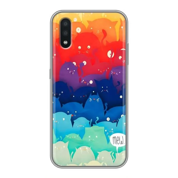 Чехол с принтом «Mew» для Samsung Galaxy A01 Core
