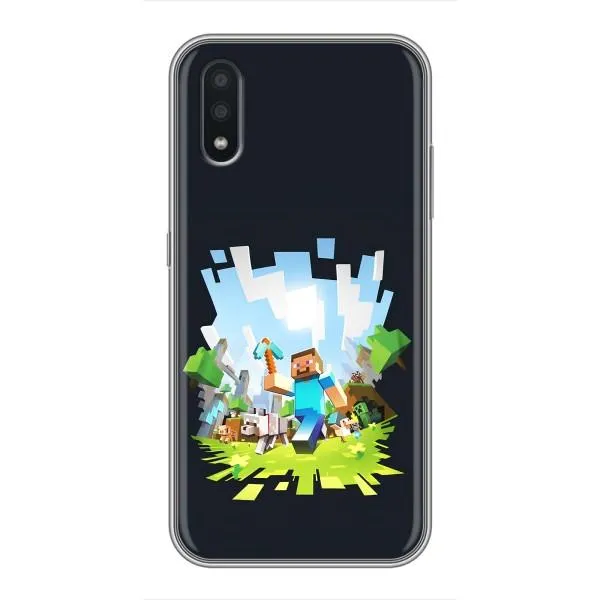 Чехол с принтом «персонажи Minecraft» для Samsung Galaxy A01