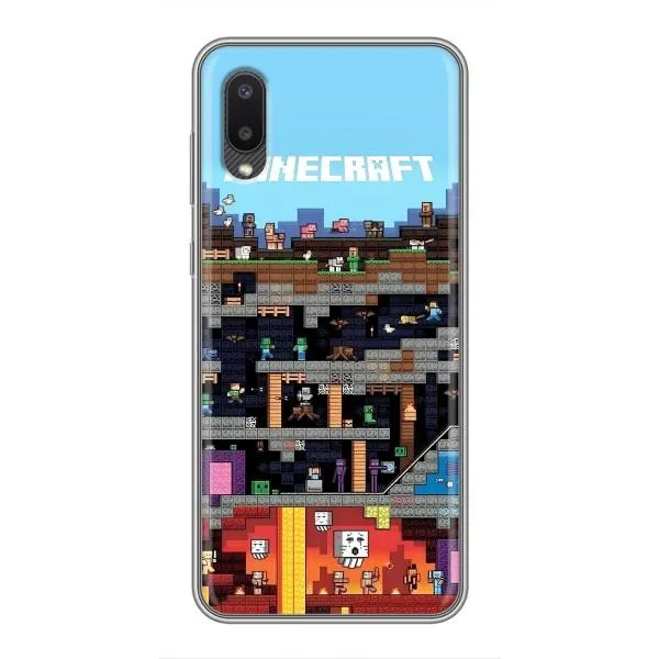 Чехол с принтом «фон Minecraft» для Samsung Galaxy A02