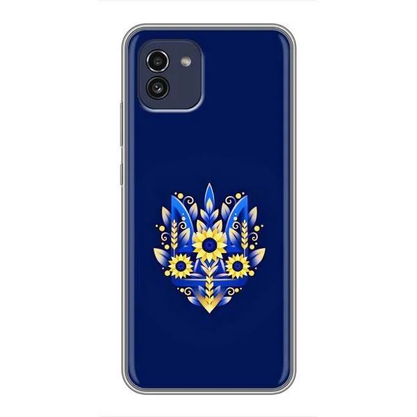 Чехол с принтом «Цветочный Герб» для Samsung Galaxy A03 (A035) Чехол с принтом «Цветочный Герб» для Samsung Galaxy A03 (A035)