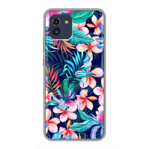 Чехол с принтом «Красочные цветы» для Samsung Galaxy A03 (A035)