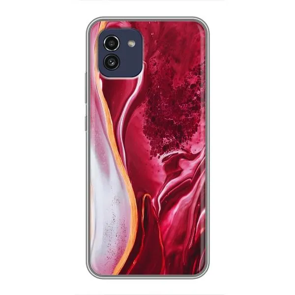 Чехол с принтом «Мрамор красный» для Samsung Galaxy A03 (A035)