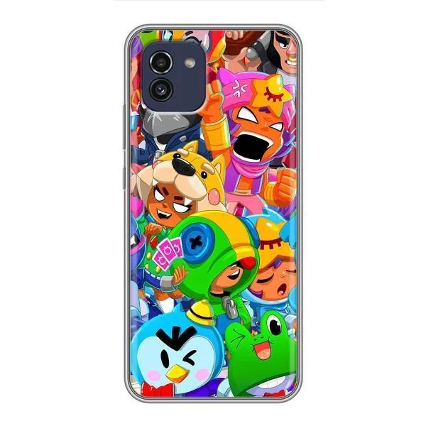 Чехол с принтом «герои Бравл Старс» для Samsung Galaxy A03 (A035)
