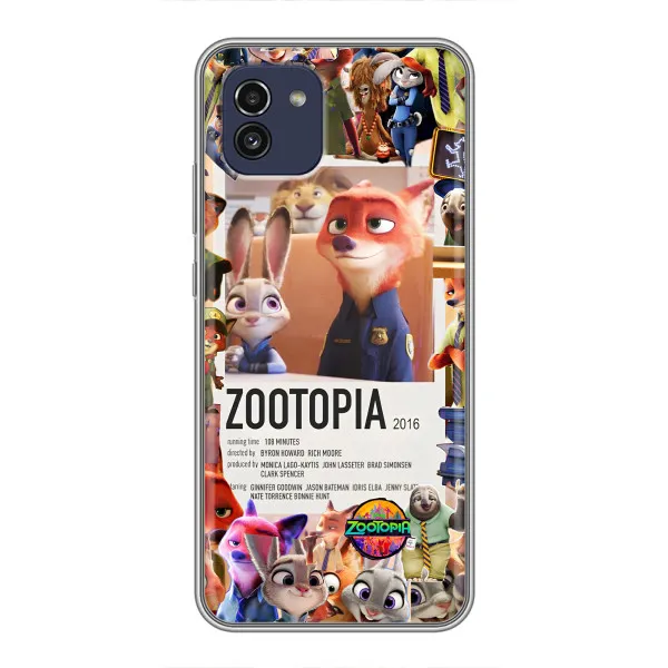 Чехол с принтом «Постер Зверополис» для Samsung Galaxy A03 (A035) Чехол с принтом «Постер Зверополис» для Samsung Galaxy A03 (A035)