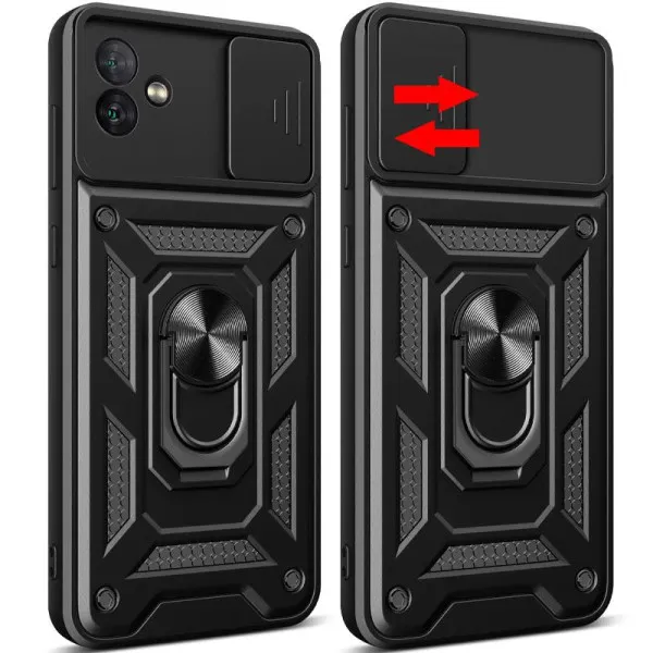 Чехол Ummi Camshield Serge Ring для Samsung Galaxy A04e — Черный — фото 2