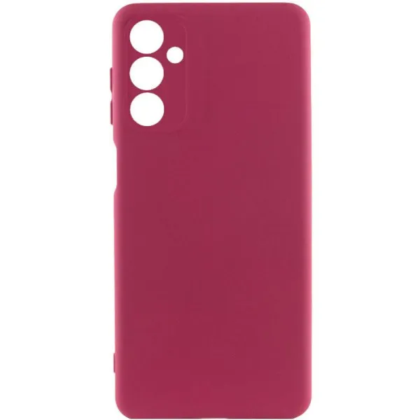 Чехол TPU GETMAN Liquid Silk Full Camera для Samsung Galaxy A04s — Бордовый — фото 1