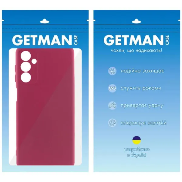 Чехол TPU GETMAN Liquid Silk Full Camera для Samsung Galaxy A04s — Бордовый — фото 5