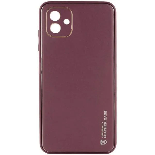 Кожаный чехол Xshield для Samsung Galaxy A05 — Бордовый — фото 1