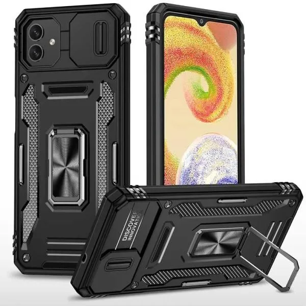 Ударопрочный чехол Camshield Army Ring для Samsung Galaxy A05 — Черный — фото 1