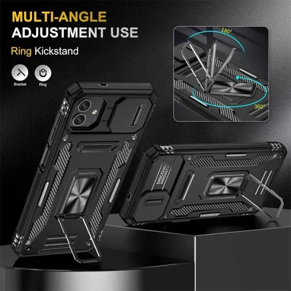 Ударопрочный чехол Camshield Army Ring для Samsung Galaxy A05 — Черный — фото 2