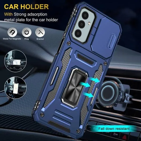 Ударопрочный чехол Camshield Army Ring для Samsung Galaxy A05s — Синий — фото 2