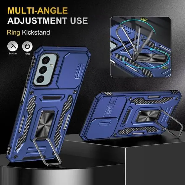 Ударопрочный чехол Camshield Army Ring для Samsung Galaxy A05s — Синий — фото 3
