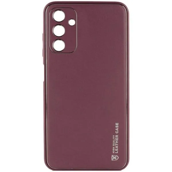 Кожаный чехол Xshield для Samsung Galaxy A05s — Бордовый — фото 1