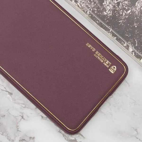 Кожаный чехол Xshield для Samsung Galaxy A05s — Бордовый — фото 2
