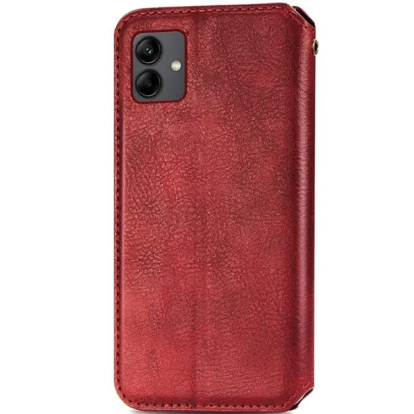 Шкіряний чохол-книжка GETMAN Cubic (PU) для Samsung Galaxy A08 / A07 4G — Червоний — фото 4