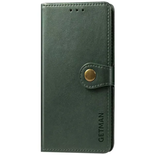 Шкіряний чохол-книжка GETMAN Gallant (PU) для Samsung Galaxy A08 / A07 4G — Зелений — фото 1