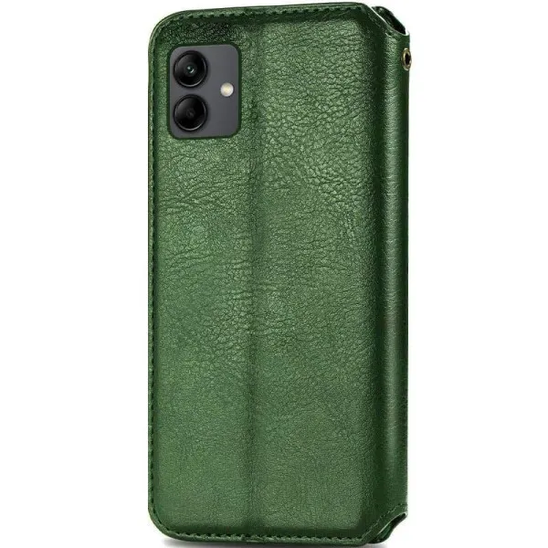 Шкіряний чохол-книжка GETMAN Cubic (PU) для Samsung Galaxy A08 / A07 4G — Зелений — фото 4