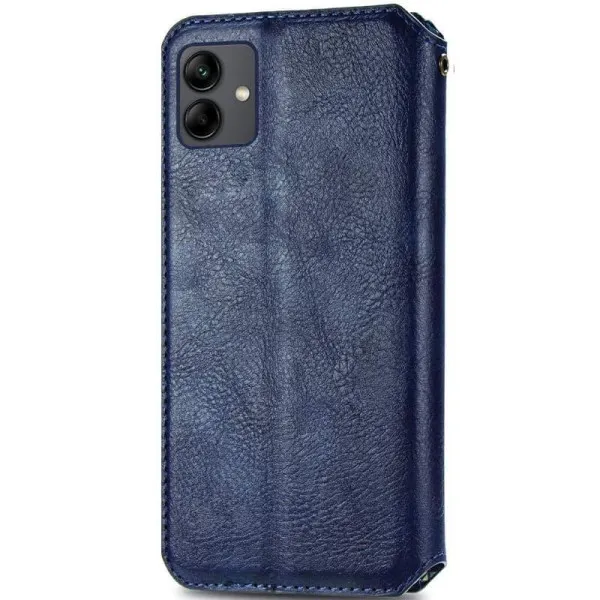 Шкіряний чохол-книжка GETMAN Cubic (PU) для Samsung Galaxy A08 / A07 4G — Синій — фото 3