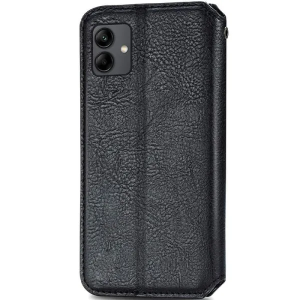 Шкіряний чохол-книжка GETMAN Cubic (PU) для Samsung Galaxy A08 / A07 4G — Чорний — фото 3