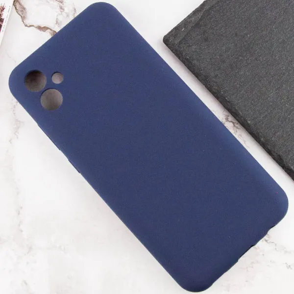 Чехол Silicone Cover Lakshmi Full Camera (AAA) для Samsung Galaxy A08 / A07 4G — Темно-синий — фото 5