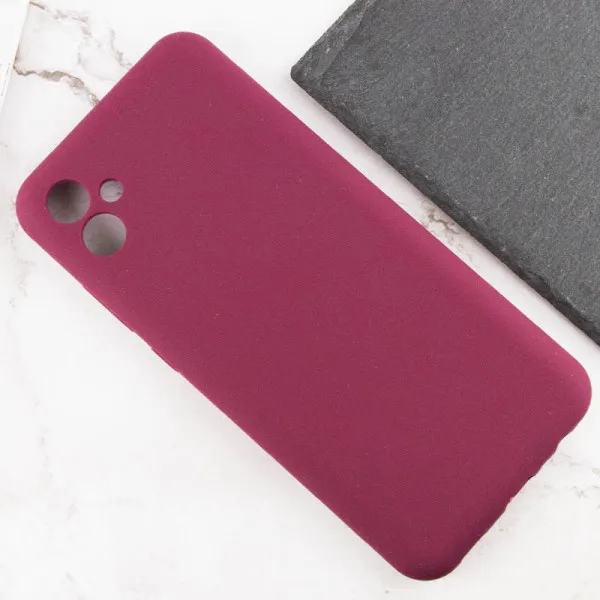 Чехол Silicone Cover Lakshmi Full Camera (AAA) для Samsung Galaxy A08 / A07 4G — Бордовый — фото 5