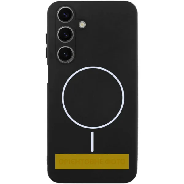 Чохол Silicone Cover Lakshmi Full Camera (AA) with Magnetic Fit для Samsung Galaxy A07 — Чорний Чохол Silicone Cover Lakshmi Full Camera (AA) with Magnetic Fit для Samsung Galaxy A07 — Чорний