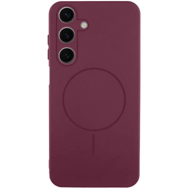 Чехол Silicone Cover Lakshmi Full Camera (AA) with Magnetic Fit для Samsung Galaxy A07 — Бордовый