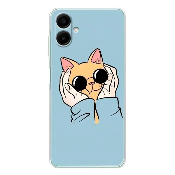 Чехол с принтом «Котик в очках» для Samsung Galaxy A07