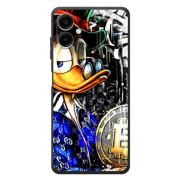Чехол с принтом «Биткойн Скрудж» для Samsung Galaxy A08