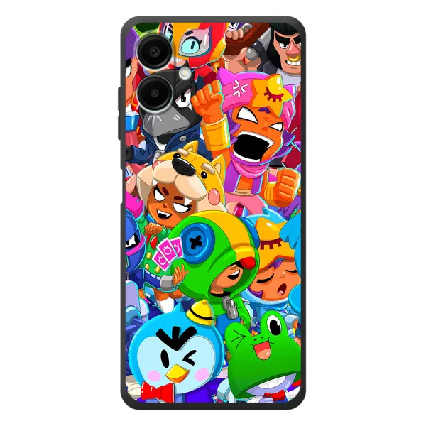 Чехол с принтом «Герои Бравл Старс» для Samsung Galaxy A08